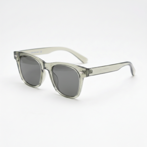 Julie Grey Tinted Lens Sunglasses - Green Rectangle TR90 Frame