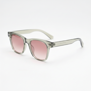 Julie Pink Gradient Lens Sunglasses - Green Rectangle TR90 Frame
