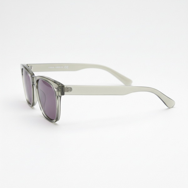 Julie Purple Tinted Lens Sunglasses - Green Rectangle TR90 Frame