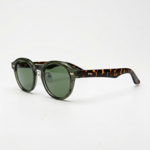 Lena Green Tinted Lens Sunglasses - Olive green Round TR90 Frame