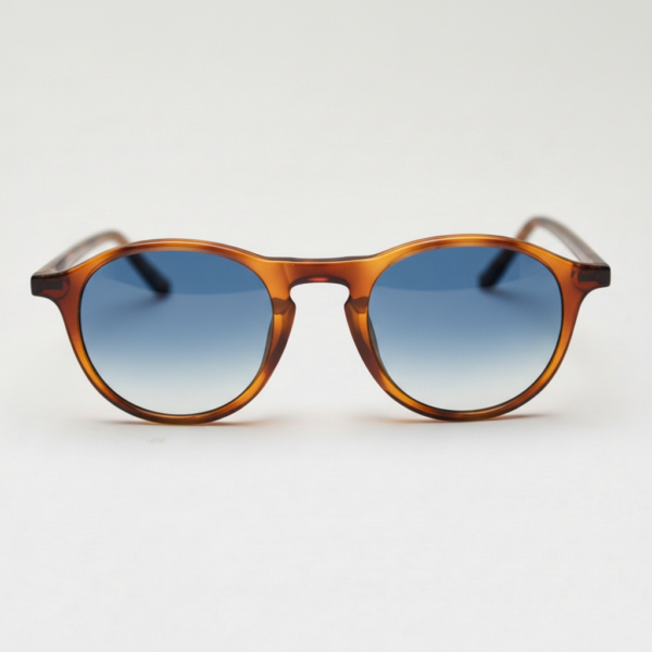 Moira Blue Gradient Lens Sunglasses - Tortoise Round TR90 Frame