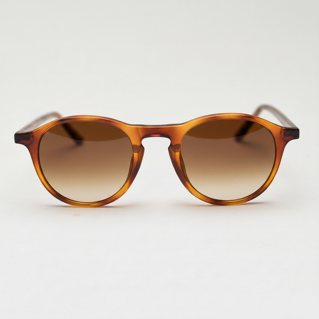 Moira Brown Gradient Lens Sunglasses - Tortoise Round TR90 Frame