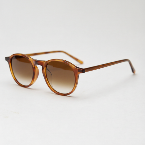 Moira Brown Gradient Lens Sunglasses - Tortoise Round TR90 Frame