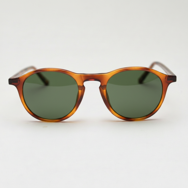 Moira Green Tinted Lens Sunglasses - Tortoise Round TR90 Frame