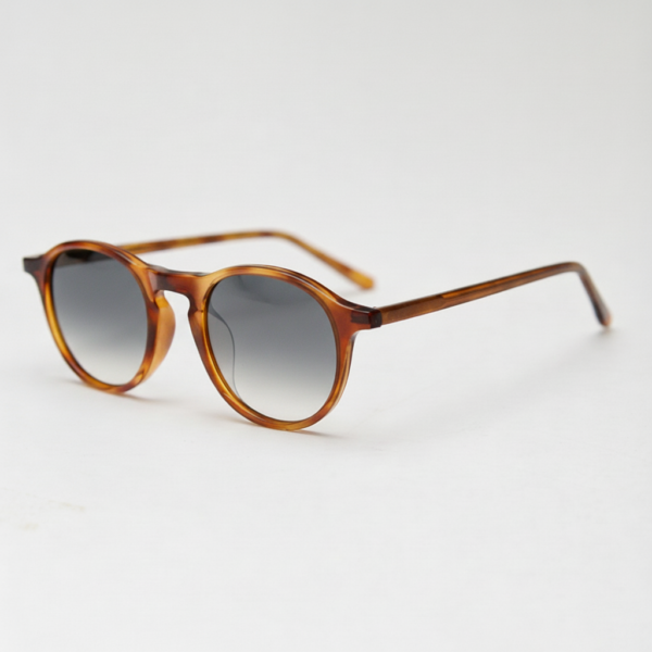 Moira Grey Gradient Lens Sunglasses - Tortoise Round TR90 Frame