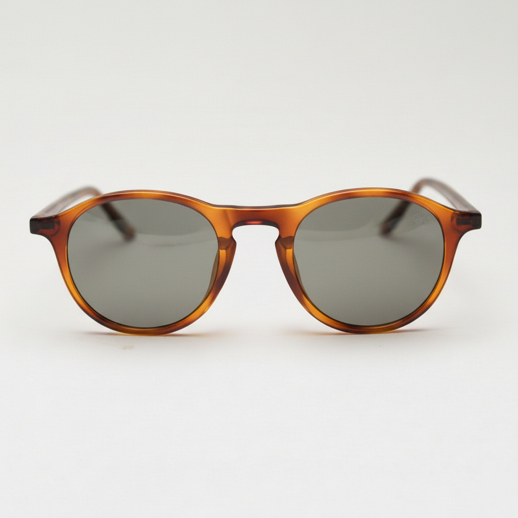 Moira Grey Tinted Lens Sunglasses - Tortoise Round TR90 Frame