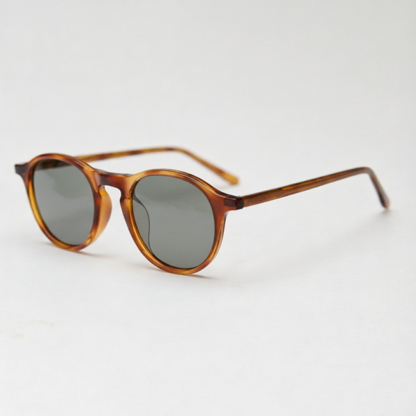 Moira Grey Tinted Lens Sunglasses - Tortoise Round TR90 Frame