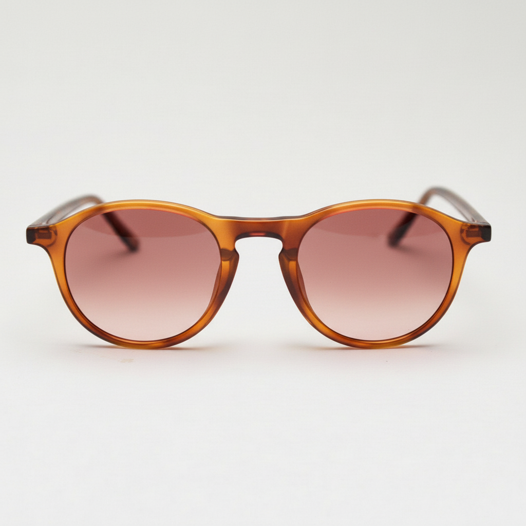 Moira Pink Gradient Lens Sunglasses - Tortoise Round TR90 Frame