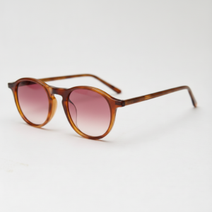 Moira Pink Gradient Lens Sunglasses - Tortoise Round TR90 Frame