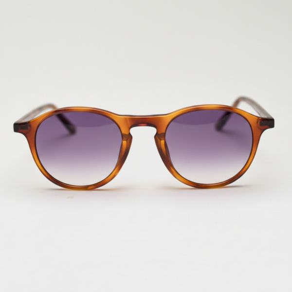 Moira Purple Gradient Lens Sunglasses - Tortoise Round TR90 Frame