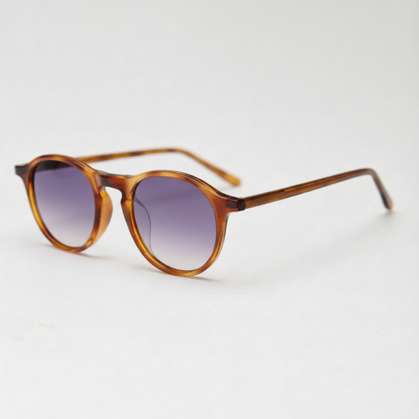 Moira Purple Gradient Lens Sunglasses - Tortoise Round TR90 Frame