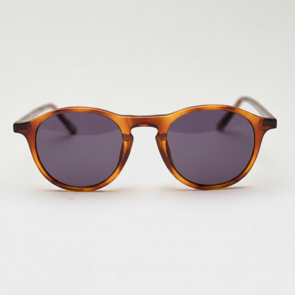 Moira Purple Tinted Lens Sunglasses - Tortoise Round TR90 Frame