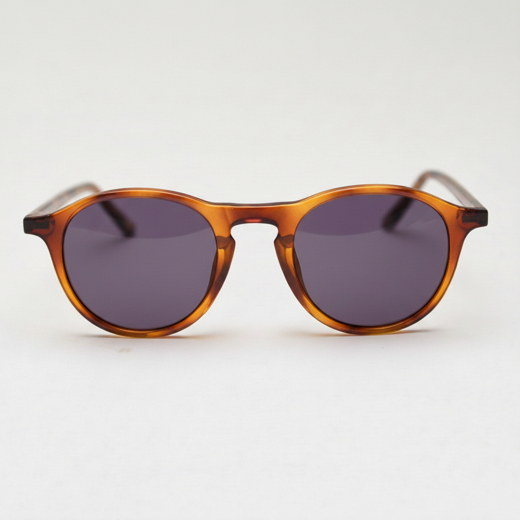 Moira Purple Tinted Lens Sunglasses - Tortoise Round TR90 Frame
