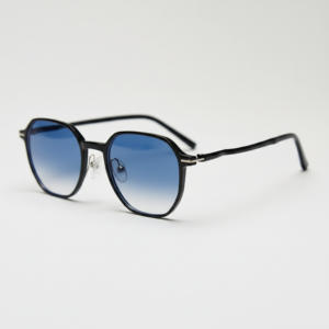 Nina Blue Gradient Lens Sunglasses - Black Square TR90 Frame