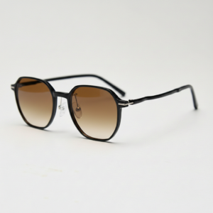 Nina Brown Gradient Lens Sunglasses - Black Square TR90 Frame