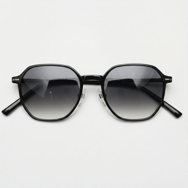 Nina Grey Gradient Lens Sunglasses - Black Square TR90 Frame