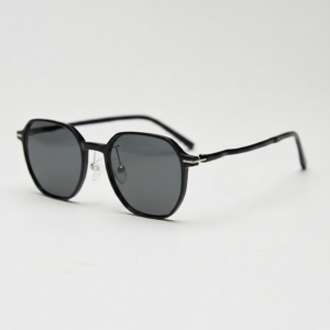 Nina Grey Tinted Lens Sunglasses - Black Square TR90 Frame