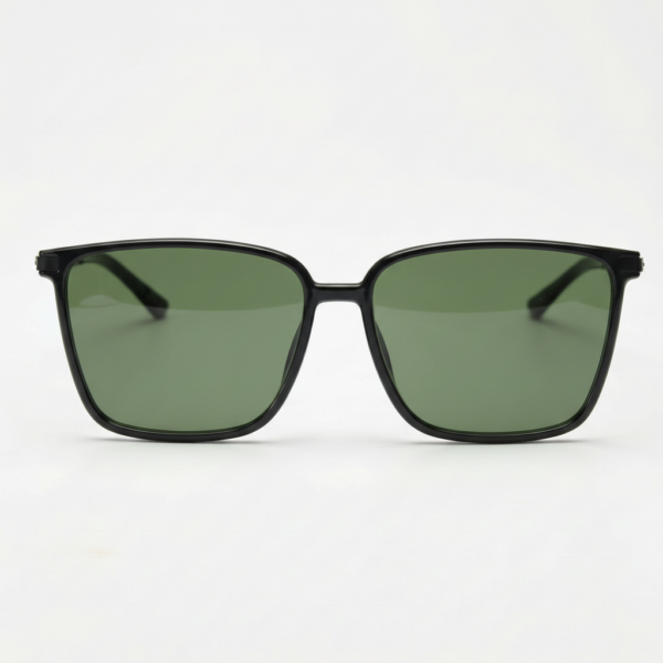 Sally Green Tinted Lens Sunglasses - Glossy black Square TR90 Frame
