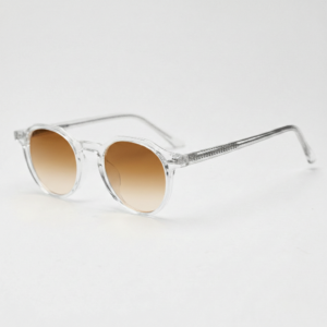 Susan Brown Gradient Lens Sunglasses - Clear Geometric TR90 Frame
