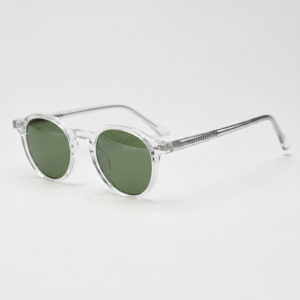 Susan Green Tinted Lens Sunglasses - Clear Geometric TR90 Frame