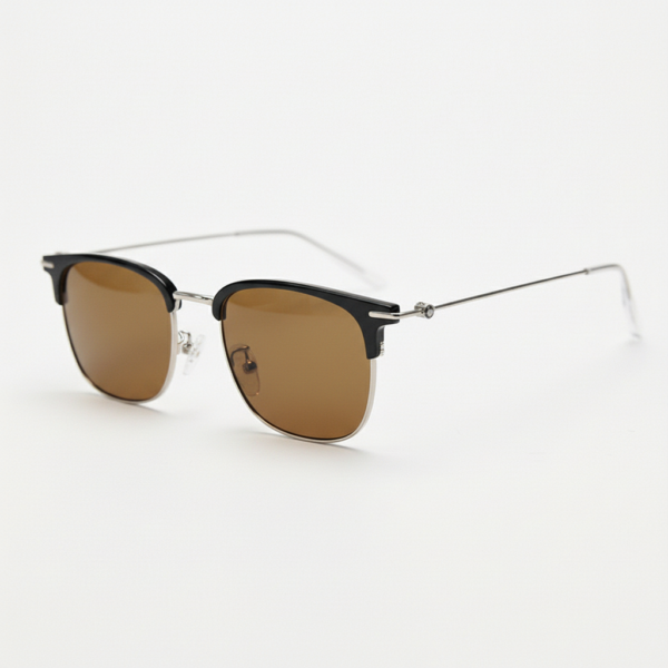 Vicky Brown Tinted Lens Sunglasses - Silver Browline TR90 Frame