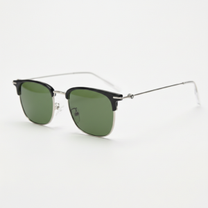 Vicky Green Tinted Lens Sunglasses - Silver Browline TR90 Frame