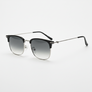 Vicky Grey Gradient Lens Sunglasses - Silver Browline TR90 Frame