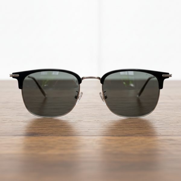 Vicky Grey Tinted Lens Sunglasses - Silver Browline TR90 Frame