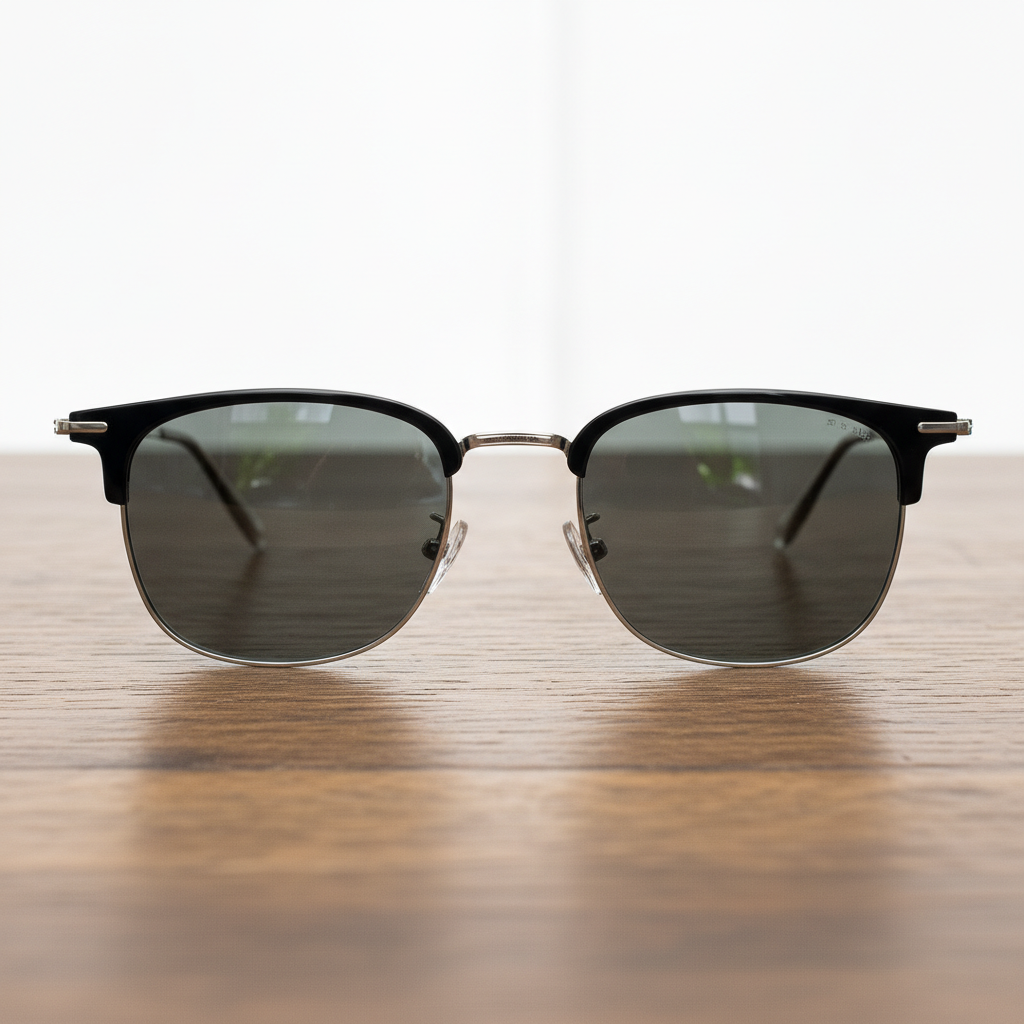 Vicky Grey Tinted Lens Sunglasses - Silver Browline TR90 Frame