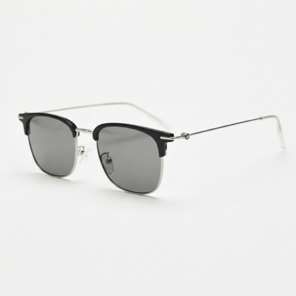 Vicky Grey Tinted Lens Sunglasses - Silver Browline TR90 Frame