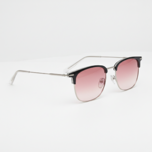 Vicky Pink Gradient Lens Sunglasses - Silver Browline TR90 Frame