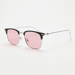Vicky Pink Tinted Lens Sunglasses - Silver Browline TR90 Frame
