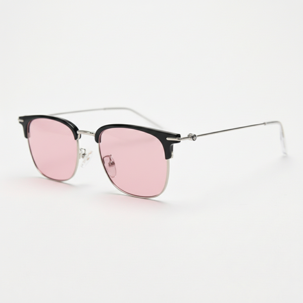 Vicky Pink Tinted Lens Sunglasses - Silver Browline TR90 Frame
