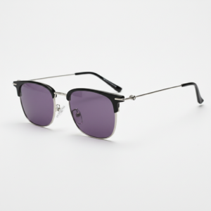 Vicky Purple Tinted Lens Sunglasses - Silver Browline TR90 Frame