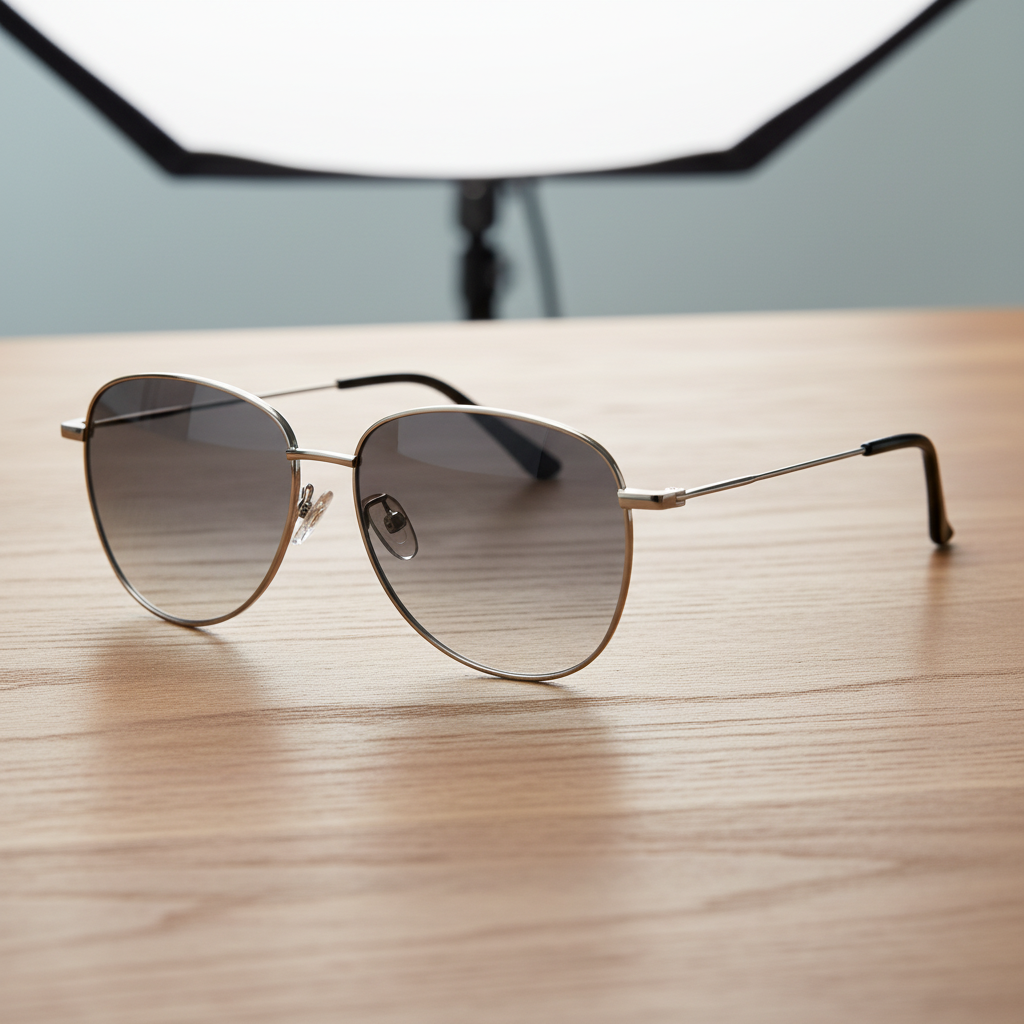 Zoe Grey Gradient Lens Sunglasses - Silver Aviator Metal Frame